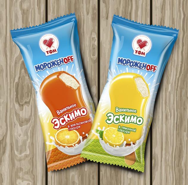 Мороженое эскимо Мороженофф «Ванильное в лимонной глазури» 70 г ОПТ фото 2