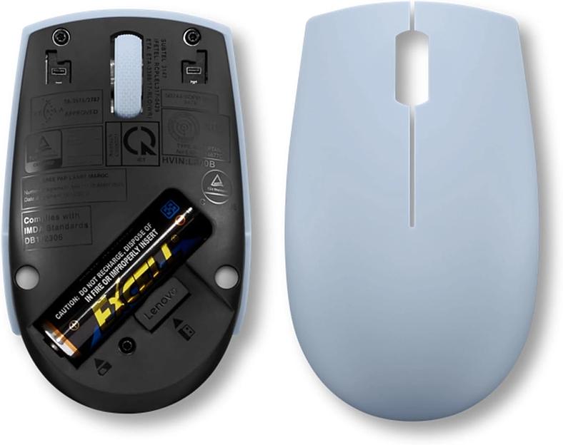 Мышь Lenovo 300 Wireless Compact светло-голубой оптическая 1000dpi беспров. (GY51L15679) фото 6