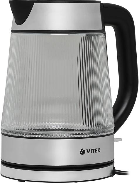 Чайник электрический Vitek VT-7017 1.8л. 2200Вт прозрачный корпус: стекло фото 2