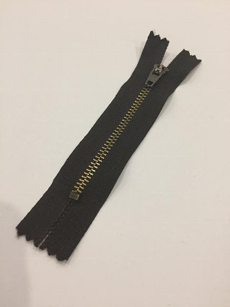 Молния джинсовая №4 бр.зуб 10см.Темно-коричневый фото 1