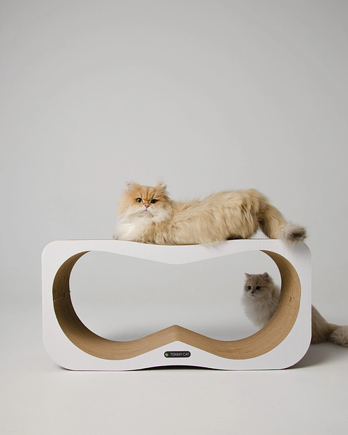 Когтеточка из картона Лонг, Белый, опт  фото 1