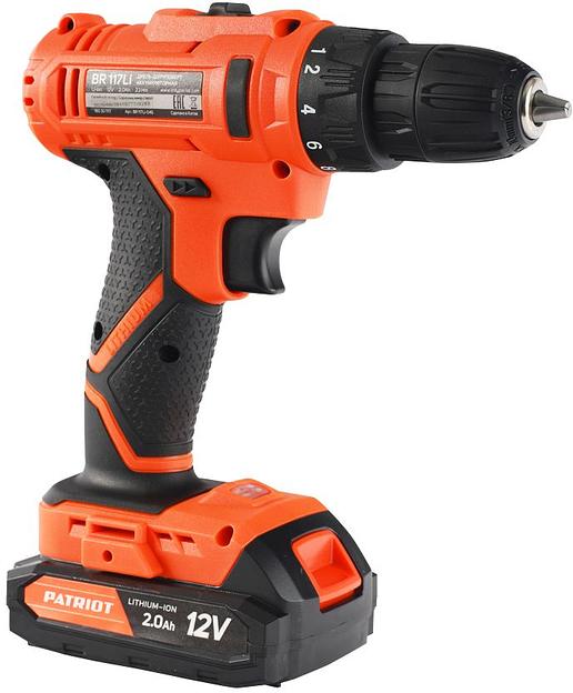 Дрель-шуруповерт Patriot THE ONE BR 117Li аккум. патрон:быстрозажимной (кейс в комплекте) фото 2