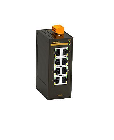 Неуправляемый коммутатор c 8 портами 10/100Base-T(X) (разъем RJ45), два входа питания 18-30 В перем. или 12-48 В пост., рабочая температура от -40 до 75⁰C фото 1