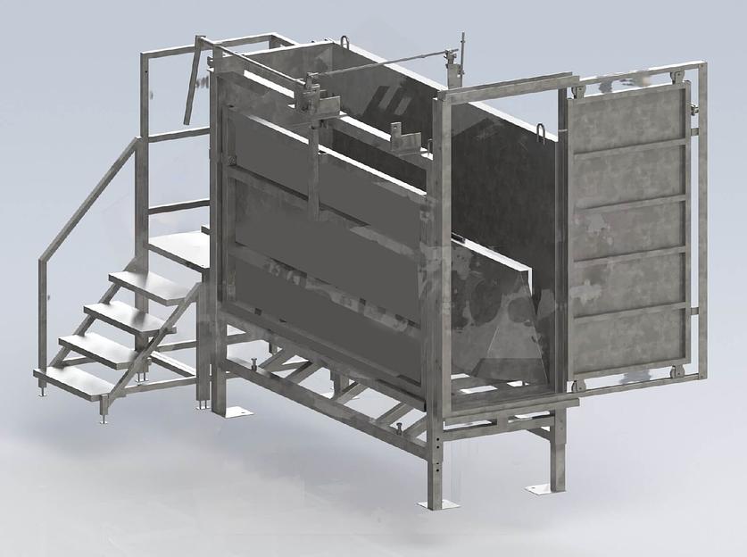 Бокс универсальный самоопрокидывающийся с площадкой бойца КР-ФБО цинк фото 1