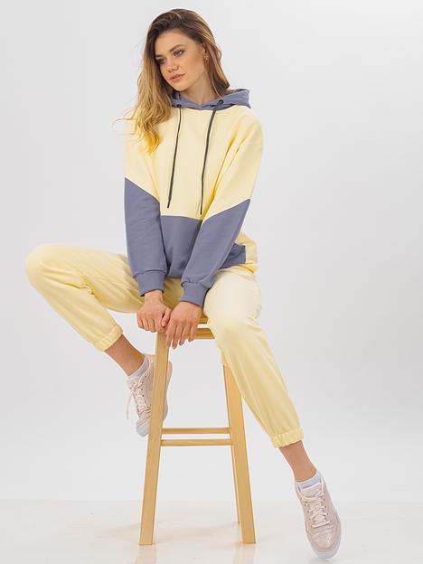 Костюм женский «Геометрия 2», молочный основной/мрамор, опт фото 2