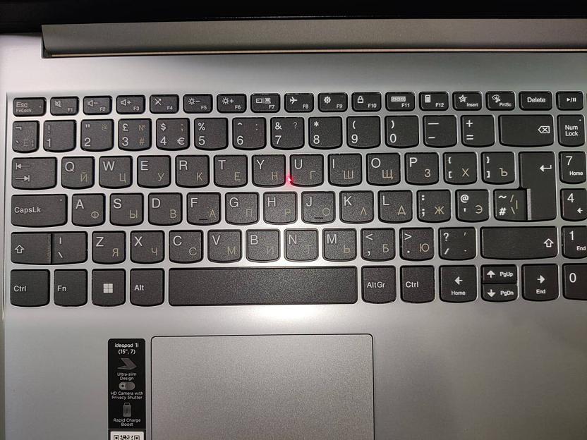 Ноутбук Lenovo IP1 15IAU7 15.6" FHD, Intel Core i3-1215U, 8Gb, 256Gb SSD, no OS, серый (82QD00DMUE)* фото 2