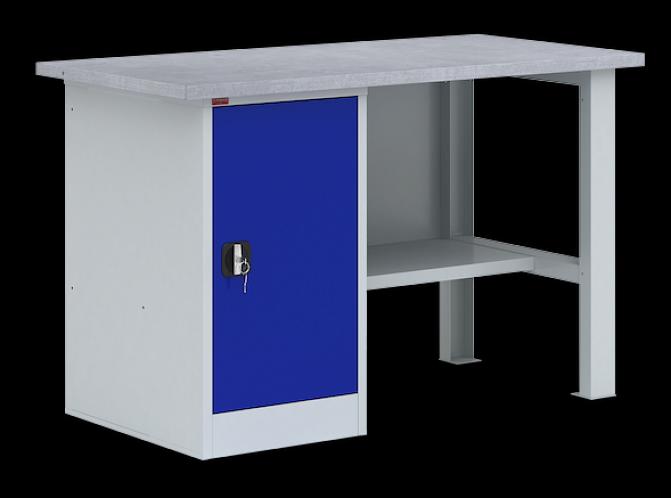 Верстак слесарный металлический однотумбовый, 860х1600х685 мм фото 1