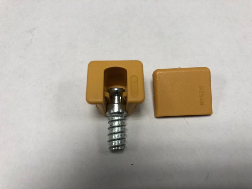 Полкодержатель Mesan mini Raffix d15мм с крышкой, бежевый + винт d6х11мм, саморез фото 1