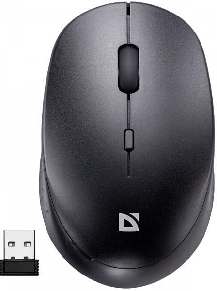 Defender Auris MB-027 { Беспроводная оптическая мышь,черный,4D,800-1600dpi,бесшумн } [52027] фото 1