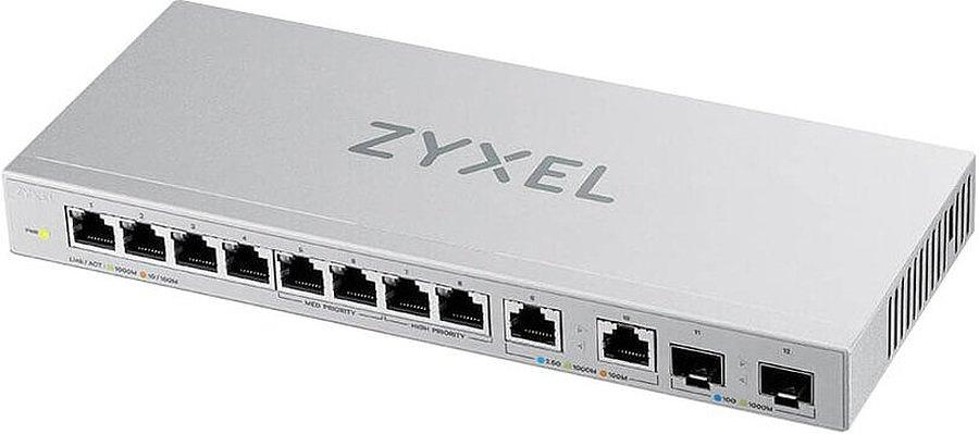 Коммутатор Коммутатор Zyxel XGS1010-12, 8xGE, 2x1/2,5GE, 2xSFP+, настольный, бесшумный (XGS1010-12-ZZ0102F) фото 1