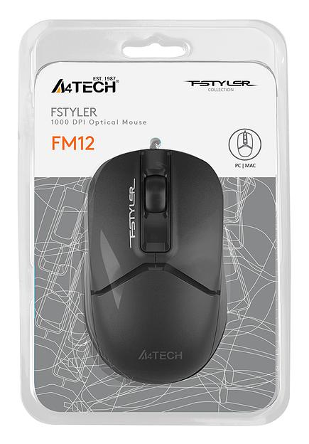 Мышь A4Tech Fstyler FM12S черный оптическая (1200dpi) silent USB (3but) фото 10