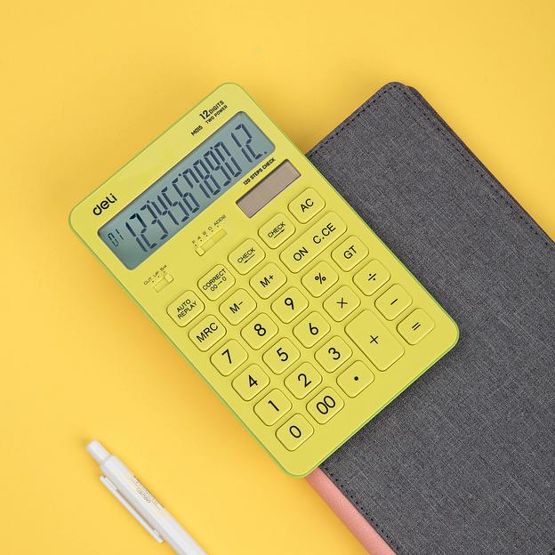 Калькулятор настольный Deli Touch EM01551 желтый 12-разр. фото 9