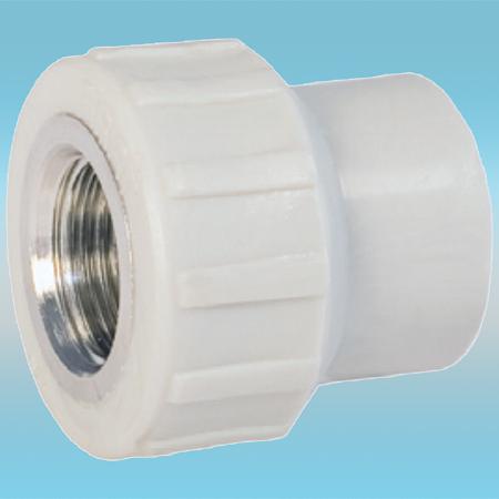 Муфта комбинированная с внутренней резьбой PPR белый ø 25x1 фото 1