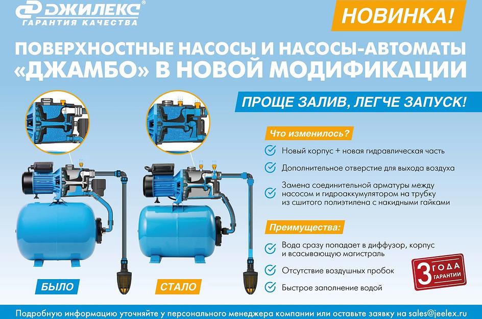 Станция насосная ДЖАМБО 60/35Ч-24, чугун, 2.0 фото 6