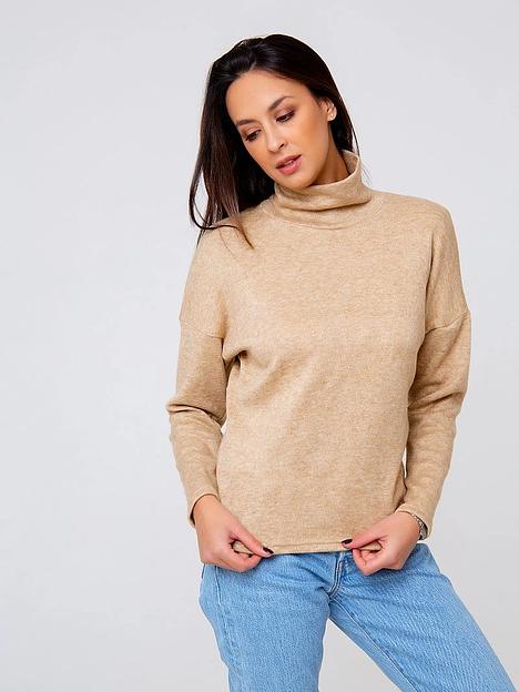 Свитер трикотажный, бежевый, Опт фото 2