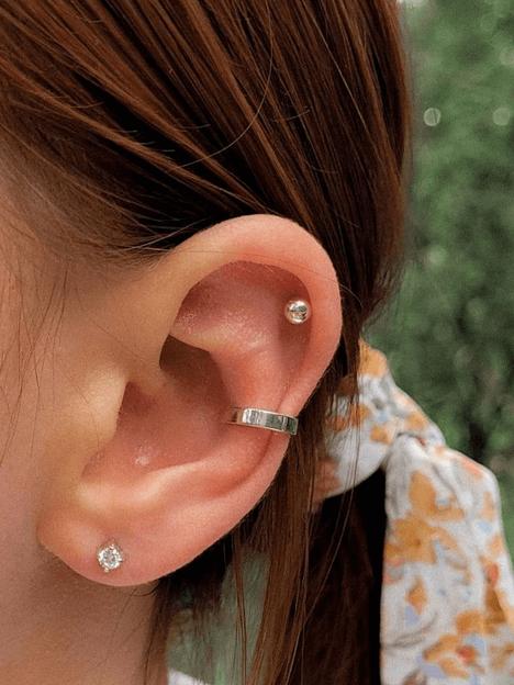 Ювелирная серьга кафф серебро 925 фото 3