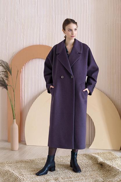 Женское демисезонное пальто Mmoda фиолетовый, арт.24–62 фото 2