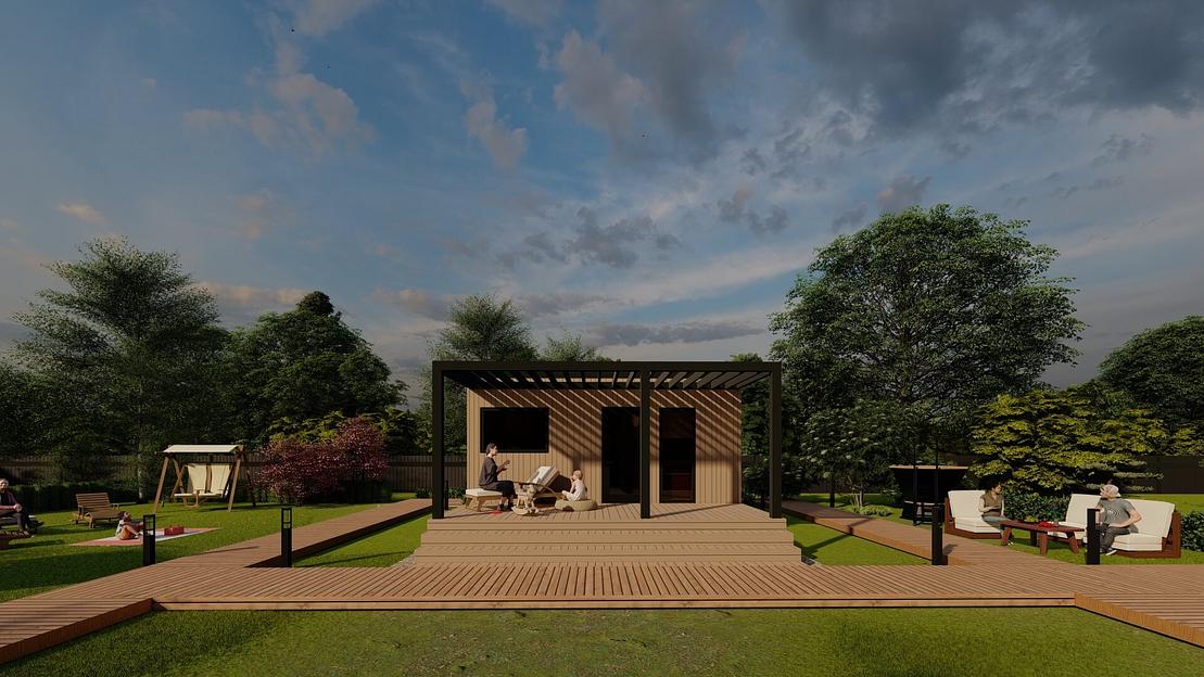 Модульный дом-баня 36 домокомплект фото 6