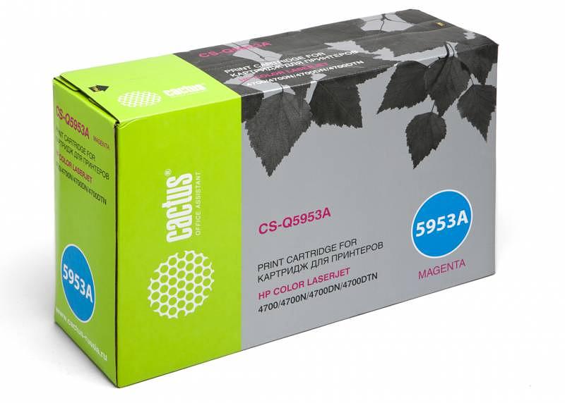 Картридж лазерный Cactus CS-Q5953A Q5953A пурпурный (10000стр.) для HP CLJ 4700 фото 1