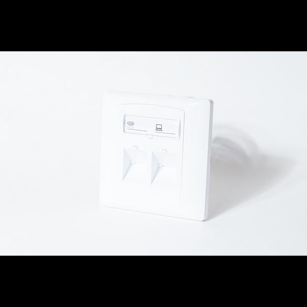 Рамка 86x86 мм, для 2 модулей Keystone, с суппортом фото 2