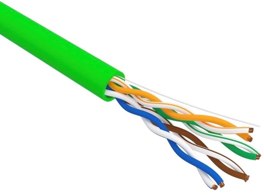 Rexant (01-0061-R) Кабель витая пара U/UTP, CAT 5e, PVC, нг(А)-LSLTx, 4х2х0,52мм, 24AWG, INDOOR, SOLID, зеленый, 305м, РФ фото 1