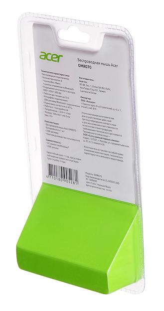 Мышь Acer OMR070 черный оптическая (1600dpi) беспроводная BT/Radio USB (6but) фото 9