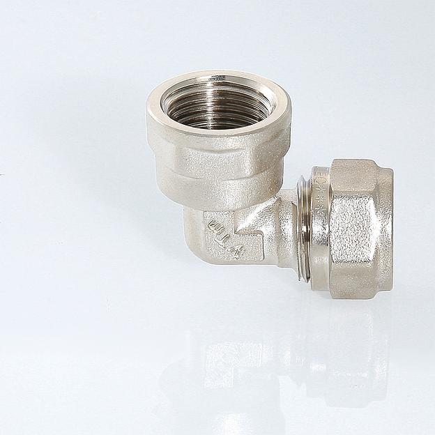 Обжимной фитинг-угольник с переходом на внутреннюю резьбу опт фото 6