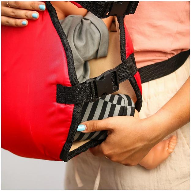 Рюкзак-переноска «Сидим, лежим» красный ОПТ фото 9