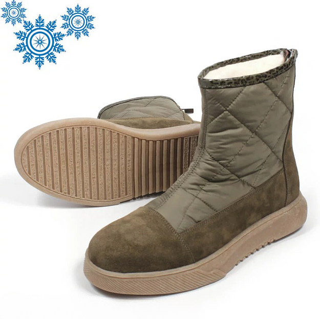 Зимние ботинки TAIS на шерстяной подкладке, арт.MT480-Ш хаки ОПТ фото 10
