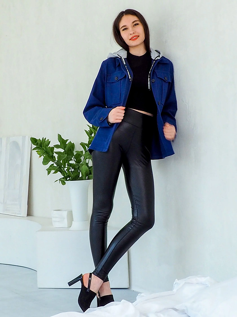 Жакет джинсовый «Спортсити» синий 46 ОПТ фото 3