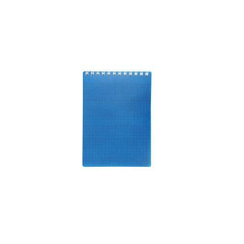Блокнот на спирали А6, 40л., клетка, синий фото 1