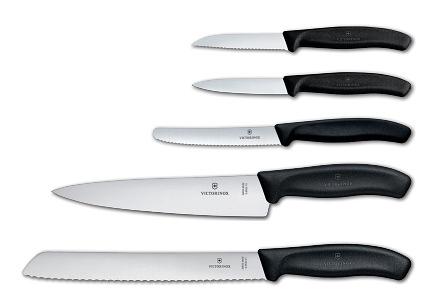 Набор ножей кухон. Victorinox Swiss Classic Kitchen (6.7133.5G) компл.:5шт черный подар.коробка фото 2