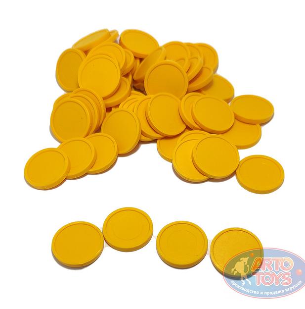 Жетон-маркер жёлтый 50 шт ОПТ фото 1