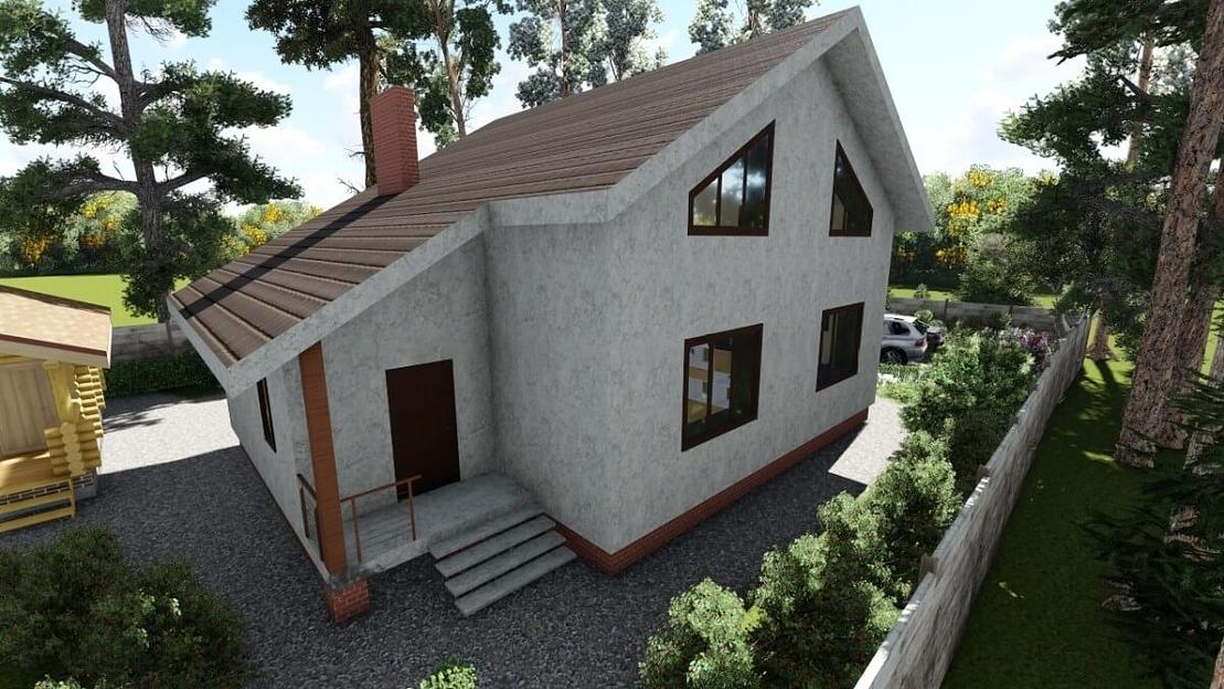 Проект дом из кирпича «Сахабутдинов» фото 3