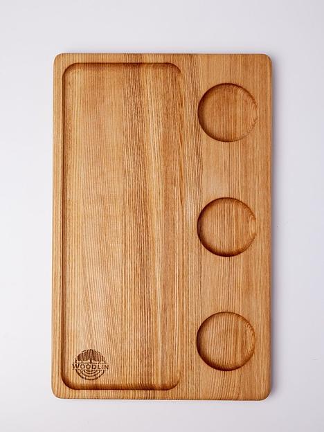 Сервировочная доска деревянная Woodlin «Карпель» 22х35 см ОПТ фото 5