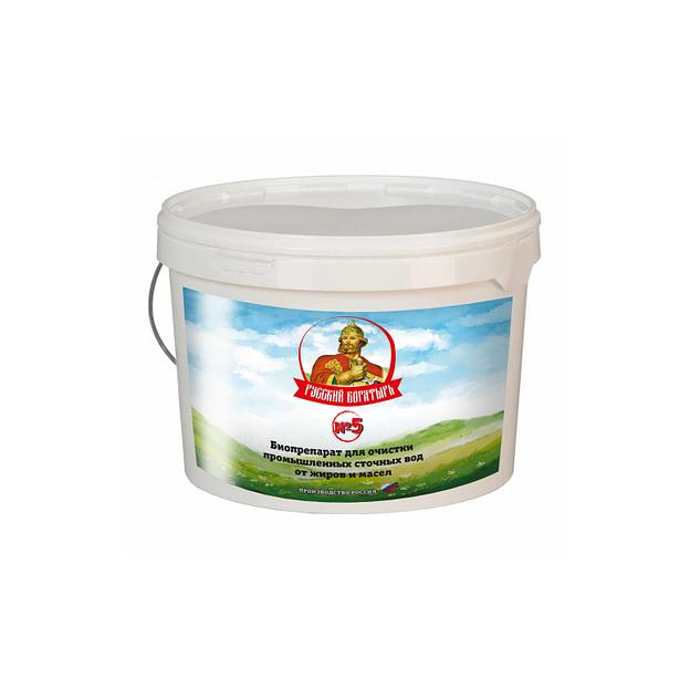 Биоактиватор для очистки масло-жиро содержащих сточных вод «Русский Богатырь № 5» 1, 5, 10 кг, опт фото 1