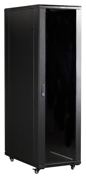 Шкаф коммутационный Lanmaster (TWT-CBB-42U-6X10-P1) 42U 600x1000мм пер.дв.перфор. задн.дв.перфор.2-хст. 2 бок.пан. 800кг черный IP20 фото 3
