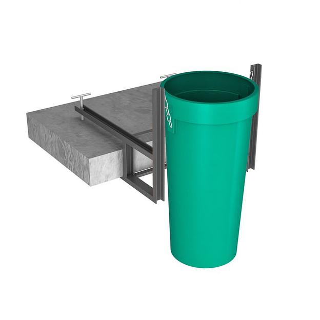 Прямая секция мусоросброса (зеленая) фото 1