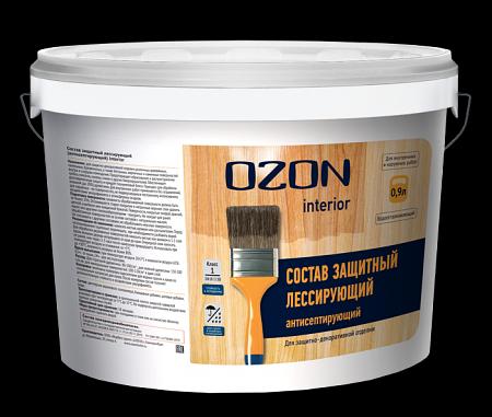 Антисептический защитный лессирующий лак для дерева OZON ЛА-0,9 опт фото 2