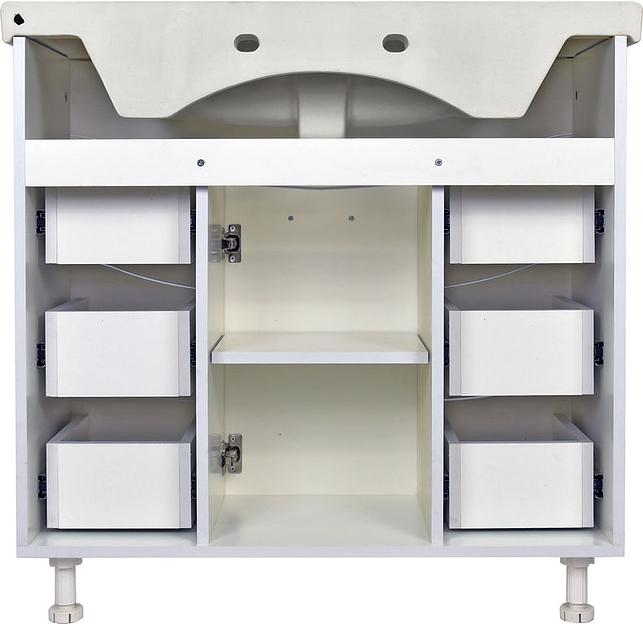 Тумба Элегант 75 DORATIZ 9911.009, белая, под умывальник Элеганс 75 фото 5