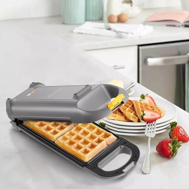 Вафельница Kitfort КТ-1690 700Вт черный/черный фото 6