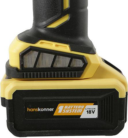 Hanskonner HAG18125BL машина углошлифовальная аккумуляторная Hanskonner, 18 В,125 мм, пл.пуск, OneBat [HAG18125BL] фото 3