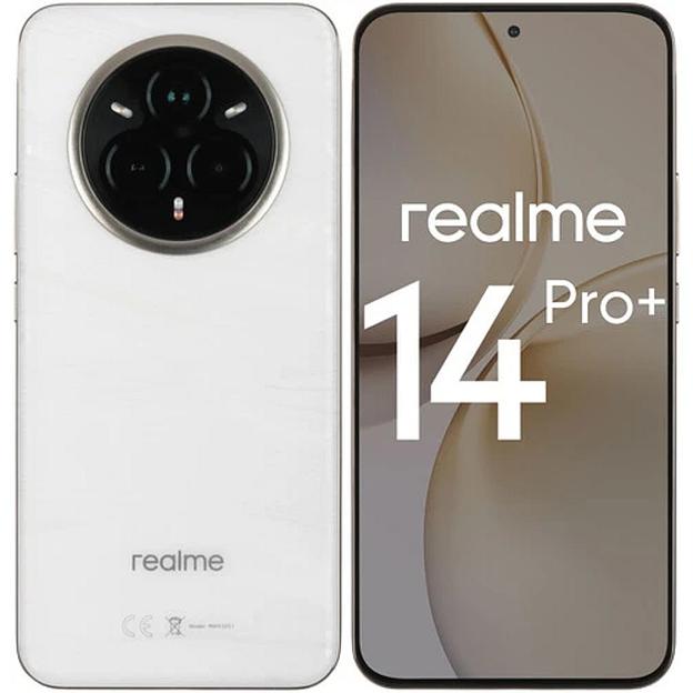 Смартфон Realme RMX5051 14 Pro+ 256Gb 8Gb белый моноблок 3G 4G 6.83" 1272x2800 Android 14 50Mpix 802.11 a/b/g/n/ac/ax NFC GPS GSM900/1800 GSM1900 TouchSc Protect фото 1