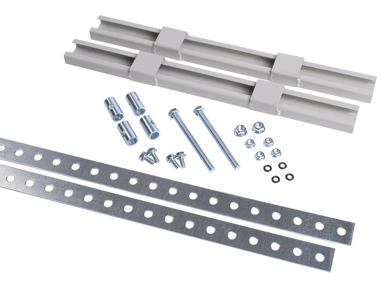 IEK_YKK-0-125_Комплект крепления металлокорпуса к столбу монтажной полосой фото 1