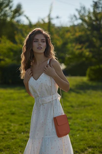 Сумка женская «Ivy» оранжевая ОПТ фото 5