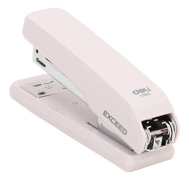 Степлер Deli E0300WHITE Exceed 24/6 26/6 (25листов) белый 100скоб металл/пластик коробка фото 3