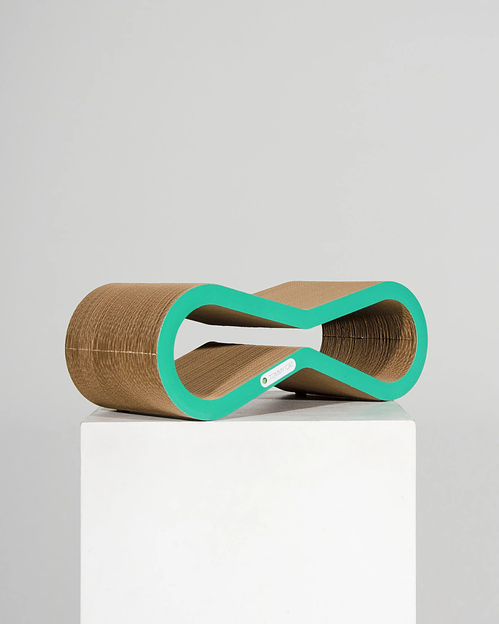 Когтеточка из картона Малибу, зеленый, опт фото 3