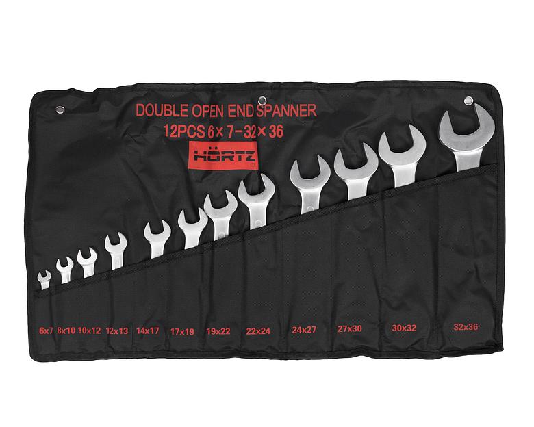 Набор ключей гаеч.двуст. 12шт. (6-36)хром.HOR с поверкой фото 2