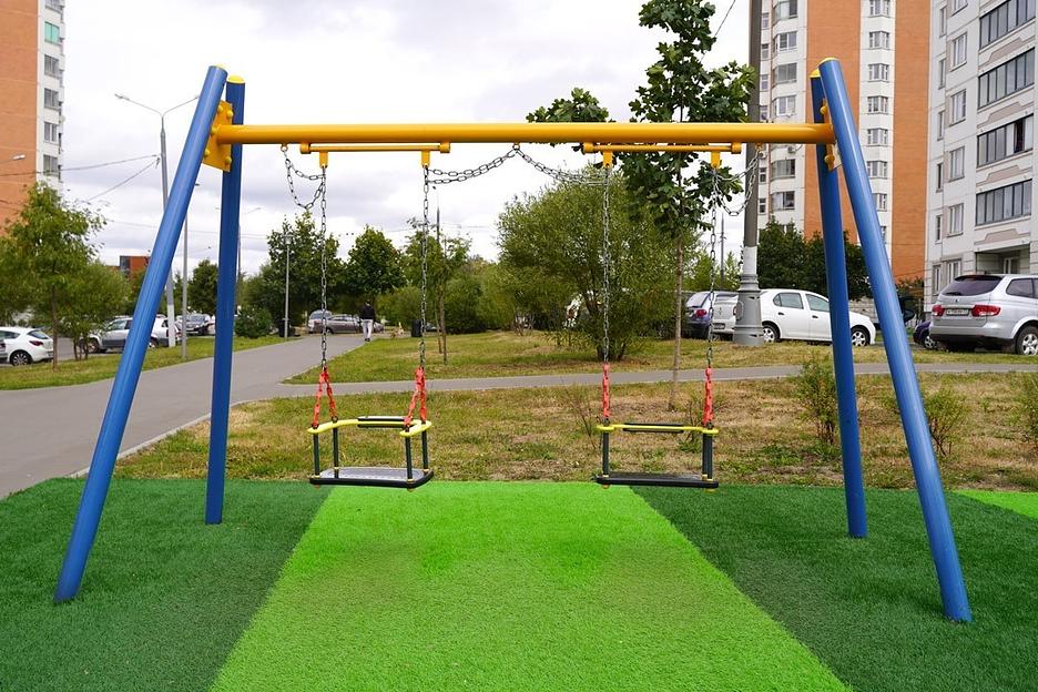 Качели на цепях двойные «КЧ-002», 3575х1400х2270 мм, под заказ ОПТ фото 3