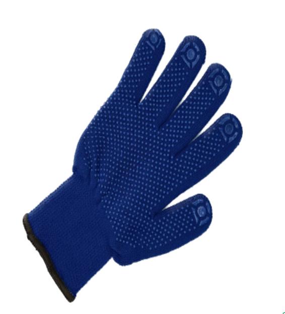 Перчатки рабочие зимние с ПВХ точка синие ОПТ фото 1